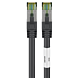 RJ45 Netzwerkkabel S/FTP (PiMF), mit CAT 8 Rohkabel, Schwarz, 0,50m
