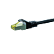 RJ45 Netzwerkkabel S/FTP (PiMF), mit CAT 7 Rohkabel, Schwarz, 1,50m