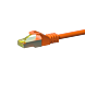 RJ45 Netzwerkkabel S/FTP (PiMF), mit CAT 7 Rohkabel, Orange, 50m