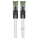 RJ45 Netzwerkkabel S/FTP (PiMF), mit CAT 8 Rohkabel, Weiß, 0,25m