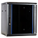 12 HE Serverschrank, Wandgehäuse, mit Glastür (BxTxH) 600 x 450 x 634mm 