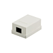 Dose Aufputz Cat. 5/ Class E einfach, ungeschirmt, 1 x RJ45, Elfenbein