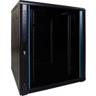 18 HE 19” Serverschrank, mit Glastür (BxTxH) 800 x 800 x 1000mm