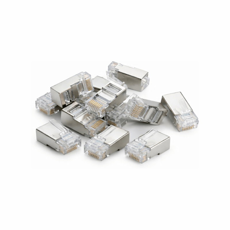 CAT6a Pass Through RJ45 Netzwerkstecker - geschirmt - für flexible Kabel 10 Stück