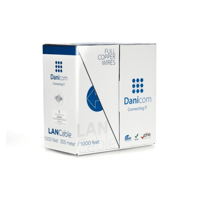 DANICOM CAT6 100% Kupfer UTP 305m Starrleiter - LSZH (Cca)