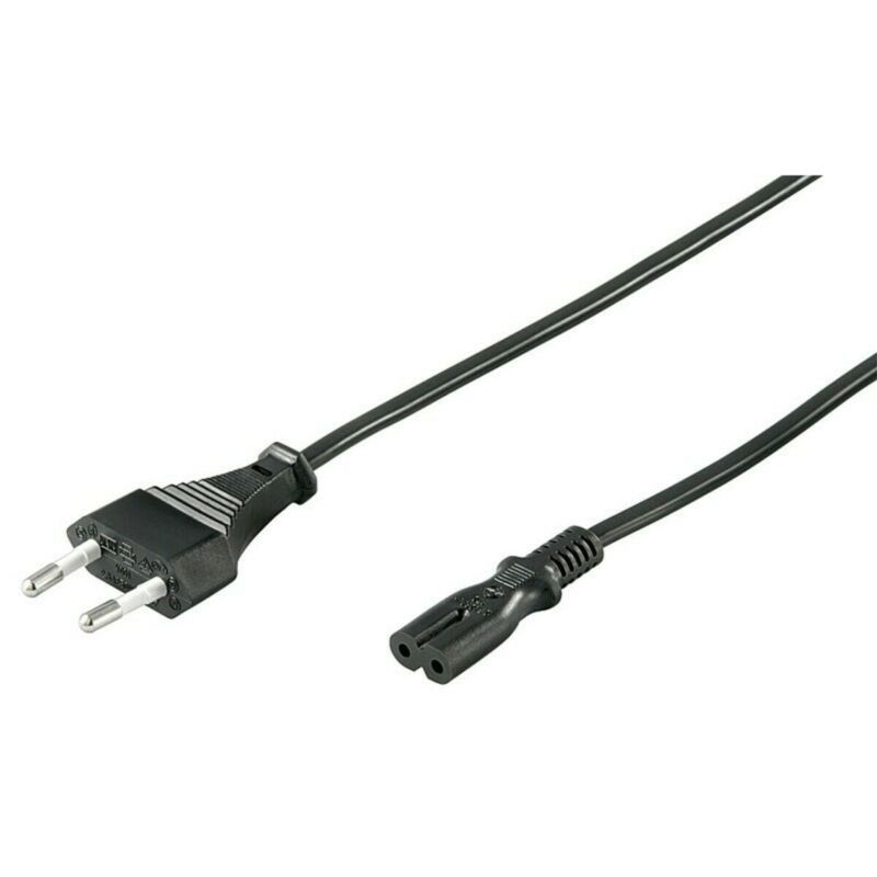 Stromkabel mit Eurostecker und Gerätebuchse C7 – Schwarz - 3 Meter
