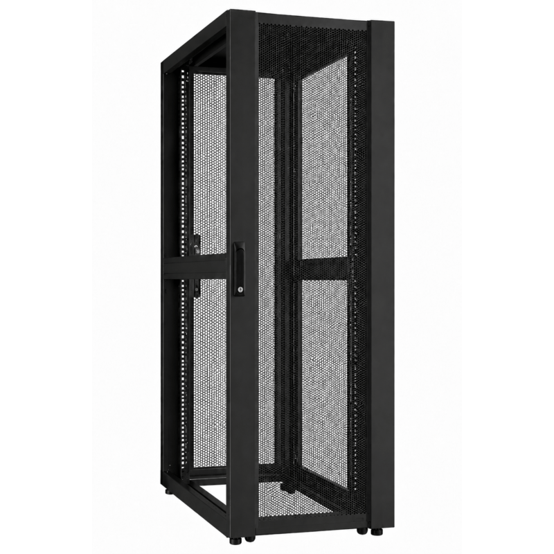 42 HE 19” Datacenter Serverschrank, mit perforierter Fronttür (BxTxH) 600 x 1200 x 2000mm