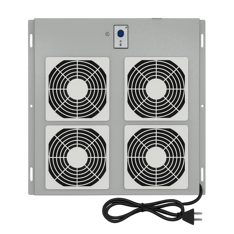 Belüftungseinheit mit 4 Ventilatoren und Thermostat für Outdoor Netzwerkschränken