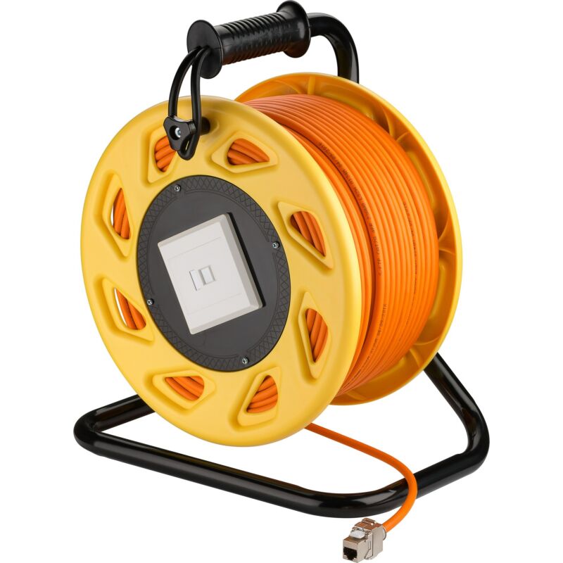 CAT7 S/FTP Kabeltrommel mit CAT6a Keystone Connector -  RJ45 - 90 Meter