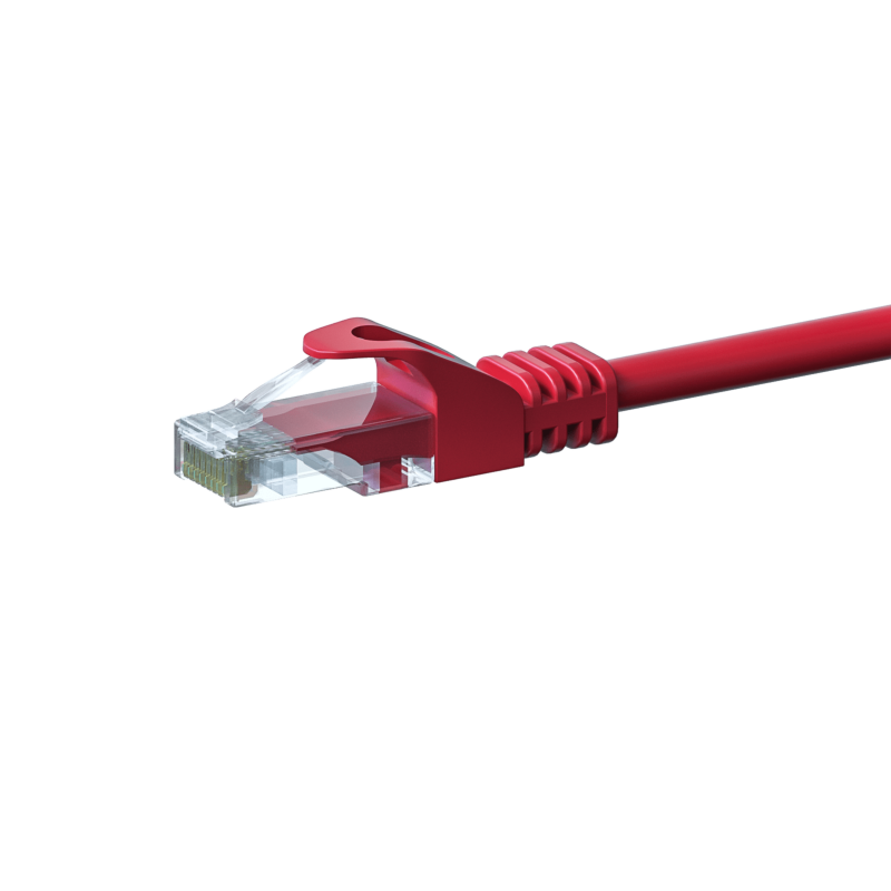 CAT5e Netzwerkkabel, U/UTP, 7,50 meter, Rot, 100% Kupfer