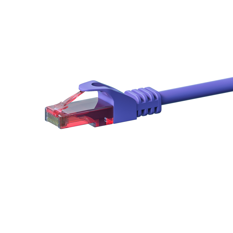 CAT6 Netzwerkkabel, U/UTP, 20 meter, Viollett, 100% Kupfer