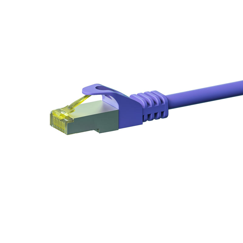  RJ45 Netzwerkkabel S/FTP (PiMF), mit CAT 7 Rohkabel, Violett, 30m