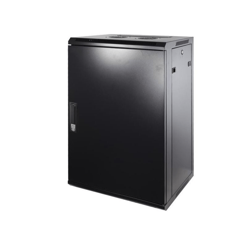 18 HE Serverschrank, Wandgehäuse, mit Metalltür (BxTxH) 600 x 450 x 900mm