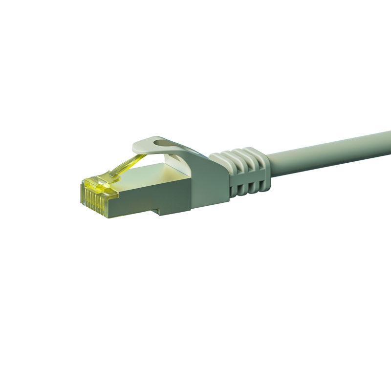 RJ45 Netzwerkkabel S/FTP (PiMF), mit CAT 7 Rohkabel, Grau, 2m