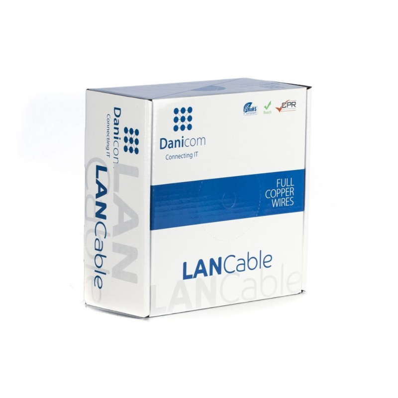 DANICOM CAT7 S/FTP 100m Außenkabel Starrleiter - PE (Fca)