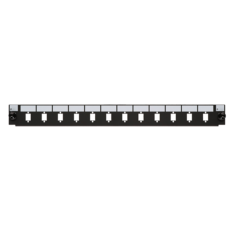 Front LC/SC 12 Ports, schwarz Duplex/Simplex für 19" Spleißbox