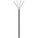 CAT6 Outdoor Netzwerkkabel, U/UTP, AWG 23/1 (Starrleiter), 305 Meter, Schwarz, CCA
