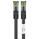 RJ45 Netzwerkkabel S/FTP (PiMF), mit CAT 8 Rohkabel, Schwarz, 0,50m