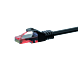 CAT6 Netzwerkkabel, U/UTP, 0,15 Meter, Schwarz, 100% Kupfer