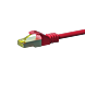 RJ45 Netzwerkkabel S/FTP (PiMF), mit CAT 7 Rohkabel, Rot, 10m
