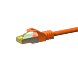 RJ45 Netzwerkkabel S/FTP (PiMF), mit CAT 7 Rohkabel, Orange, 1m