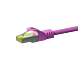 RJ45 Netzwerkkabel S/FTP (PiMF), mit CAT 7 Rohkabel, Rosa, 0,25m