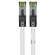 RJ45 Netzwerkkabel S/FTP (PiMF), mit CAT 8 Rohkabel, Weiß, 0,50m