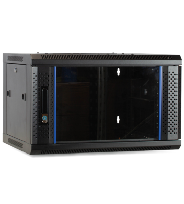 4 HE Serverschrank, Wandgehäuse, mit Glastür (BxTxH) 600 x 450 x 280mm 