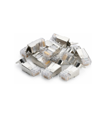 CAT6a Stecker RJ45 geschirmt - für starrleiter Kabel -10 Stück