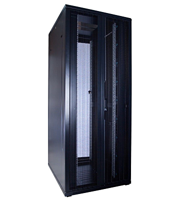42 HE 19” Serverschrank, mit perforierten Doppelflügeltüren vorne und hinten (BxTxH) 800 x 1200 x 2000mm 
