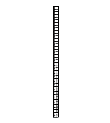 42 HE vertikale Kabelführungsleiste - 10 cm breit