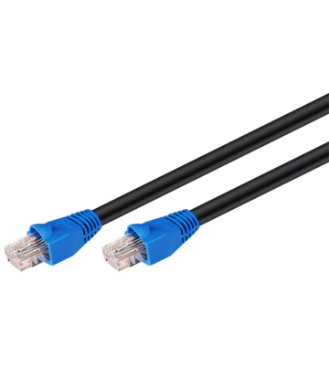 DANICOM CAT6 Kabel für den Aussenbereich UTP – 75 Meter – Schwarz - 100% Kupfer