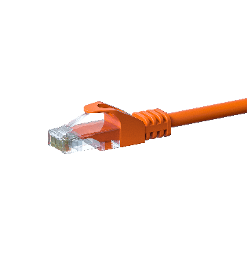 CAT5e Netzwerkkabel, U/UTP, 10 meter, Orange, 100% Kupfer