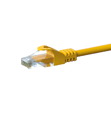 CAT5e Netzwerkkabel, U/UTP, 3 meter, Gelb, 100% Kupfer