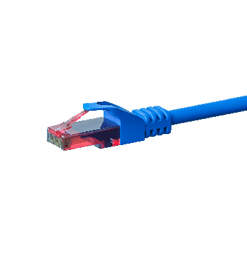 CAT6 Netzwerkkabel, U/UTP, 0,25 Meter, Blau, 100% Kupfer