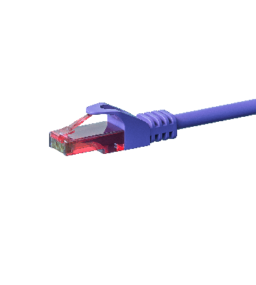 CAT6 Netzwerkkabel, U/UTP, 0,25 Meter, Violet, 100% Kupfer