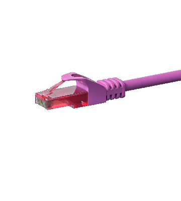 CAT6 Netzwerkkabel, U/UTP, 1 meter, Rosa, 100% Kupfer