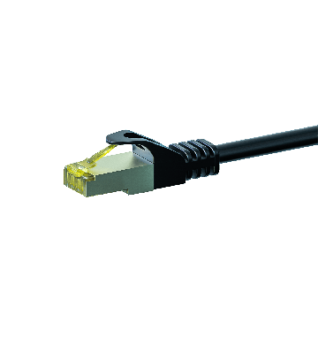  RJ45 Netzwerkkabel S/FTP (PiMF), mit CAT 7 Rohkabel, Schwarz, 50m