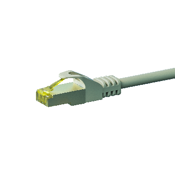 RJ45 Netzwerkkabel S/FTP (PiMF), mit CAT 7 Rohkabel, Grau, 10m