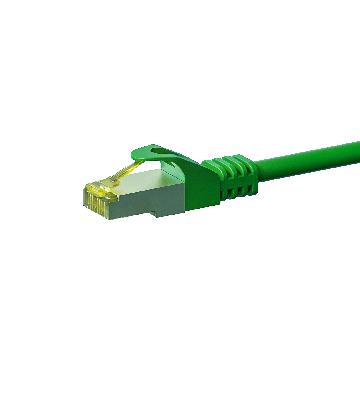 RJ45 Netzwerkkabel S/FTP (PiMF), mit CAT 7 Rohkabel, Grün, 1m