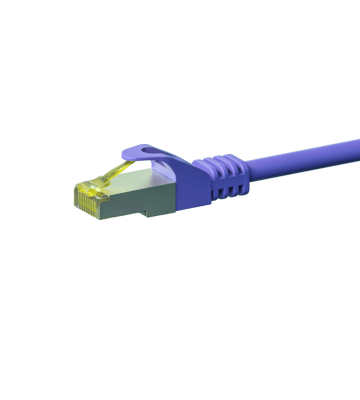 RJ45 Netzwerkkabel S/FTP (PiMF), mit CAT 7 Rohkabel, Violett, 5m