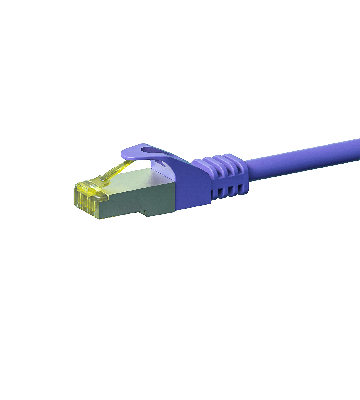 RJ45 Netzwerkkabel S/FTP (PiMF), mit CAT 7 Rohkabel, Violett, 15m