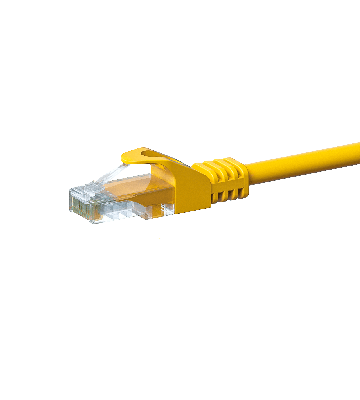 CAT 5e Netzwerkkabel U/UTP – 0.50 Meter - Gelb - CCA