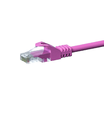 CAT 5e Netzwerkkabel U/UTP – 7,50 Meter - Rosa - CCA