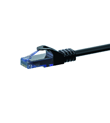 CAT6a Netzwerkkabel 100% Kupfer - U/UTP - 1 Meter - Schwarz