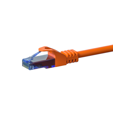 CAT6a Netzwerkkabel 100% Kupfer - U/UTP - 0,15 Meter - Orange