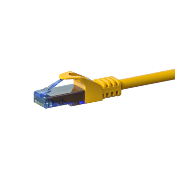 CAT6a Netzwerkkabel 100% Kupfer - U/UTP - 0,15 Meter - Gelb