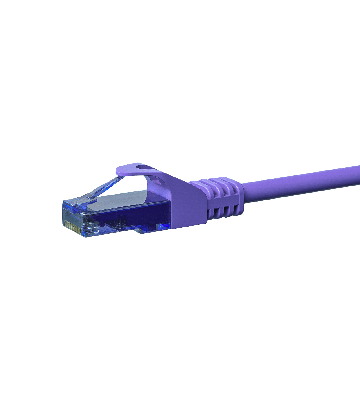 CAT6a Netzwerkkabel 100% Kupfer - U/UTP - 0,25 Meter - Violett