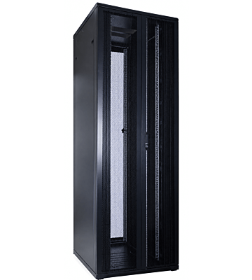 47 HE 19” Serverschrank, mit perforierten Doppelflügeltüren vorne und hinten (BxTxH) 800 x 1200 x 2200mm