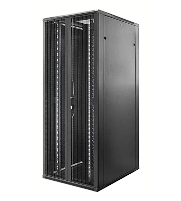 47 HE 19” Serverschrank, mit perforierten Doppelflügelttüren (BxTxH) 800 x 1000 x 2200mm 